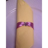 Szatén szalvétagyűrű gyűrűpárral, mályva