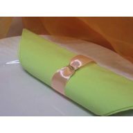 Szatén szalvétagyűrű gyűrűpárral, barack