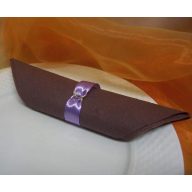 Szatén szalvétagyűrű gyűrűpárral, lila