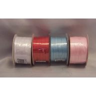 0, 3 cm szatén szalag piros (45 m) - 001