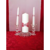 Esküvői gyertyaszett 3 részes, mályva