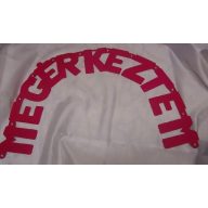 Megérkeztem! felirat, pinkrózsaszín