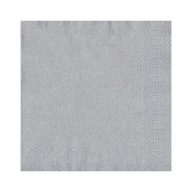 33x33 cm szalvéta (20 db/cs) fényes ezüst, 3 rétegű