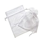 17x23 cm organza tasak fehér (3 db)