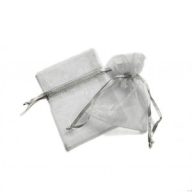 11x13cm organza tasak ezüst (5 db)