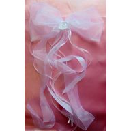 Szalagcsokor (organza masni rózsával) 21x40 cm