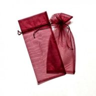 15x33 cm organza tasak bordó