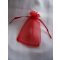 Organza tasak 26x20 cm piros