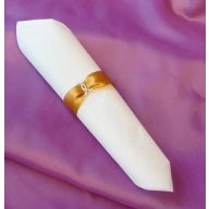 Szatén szalvétagyűrű gyűrűpárral, óarany