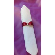 Szatén szalvétagyűrű gyűrűpárral, bordó