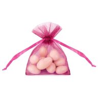 7,5x10 cm organza tasak pink (20 db)