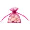 7,5x10 cm organza tasak pink (20 db)