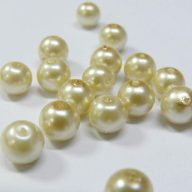 Krém tekla gyöngy 8 mm - s (kb 200 db) - FŰZHETŐ