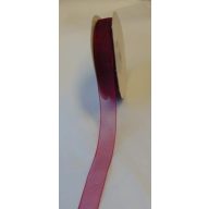 Organza szalag 0,6 cm x 22,86 m, meggybordó (005)