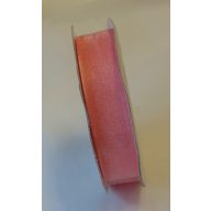 Organza szalag 1,5 cm x 22,86 m, púderrózsaszín (177)