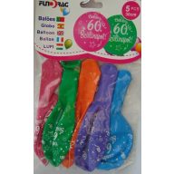 Boldog 60. születésnapot! lufi (5 db)