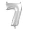 7. szám fólia lufi (35 cm), ezüst