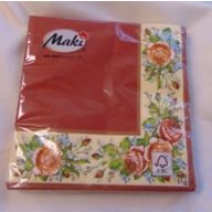 Szalvéta rózsás széllel (33x33 cm) - 20 db