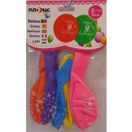 Boldog 9. születésnapot! lufi (5 db)