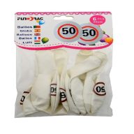 Évszámos lufi 50. (6 db)