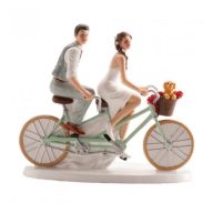 Ifjú pár tortadísz biciklis (16 cm) - 305069