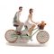 Ifjú pár tortadísz biciklis (16 cm) - 305069