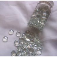 Átlátszó dekorkő, dekorkavics (kb.100 db), 2 cm