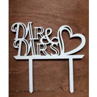 Vintage esküvői tortadísz (Mr. és Mrs) - 53391