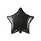 Csillag fólia lufi fekete (45 cm)