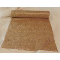 Glitteres dekoranyag (28 cm x 5 m), arany - 014