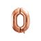 Óriás szám fólia léggömb "0", rosegold