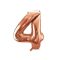 Óriás szám fólia léggömb "4", rosegold