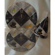 Szilveszteri papír tányér, ezüst, 23 cm-es, (6 db)