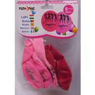   Lánybúcsús lufi, 30 cm-es (6 db) - magyar felirattal - 602128