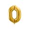 Óriás szám fólia léggömb "0", arany