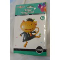 Ballagási fólia lufi, majmos (100 cm)