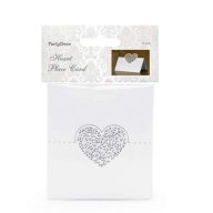Ültetőkártya csipkézett szívvel (10 db) - WS52