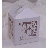 Vendégajándék dobozka Mr. és Mrs. - 606393