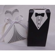   Vendégajándék dobozka szett, 1 db vőlegény+ 1 db menyasszony - 606409