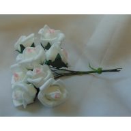 Habrózsa csokor fehér, 10 cm-es (8 szálas)