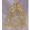 Organza tasak arany, fagyöngy vagy csillag mintával (26x20 cm) - 24 db