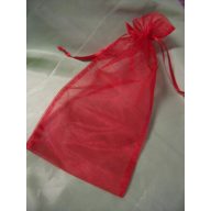 Organza tasak 14x17 cm, piros - 215753 (4 db)
