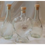   Szív homokszóró szett (új) (2) monogrammal és évszámmal