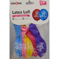 Boldog 25. születésnapot! lufi (5 db)