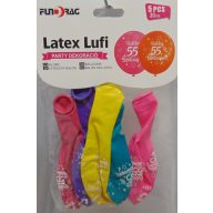 Boldog 55. születésnapot! lufi (5 db)