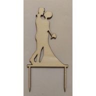 Vintage esküvői tortadísz, csókos, csokros