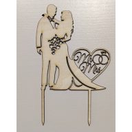 Vintage esküvői tortadísz, elegáns