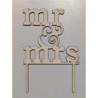 Vintage esküvői tortadísz, MR. ÉS MRS (ÚJ)