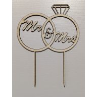 Vintage esküvői tortadísz, gyémántos