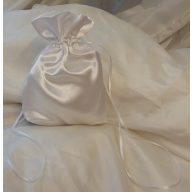 Esküvői kistáska, fehér selyem (12x20 cm)